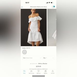 Reformation Baela Linen Dress